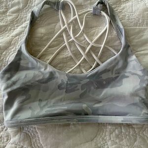 Lululemon sports bra white camouflage